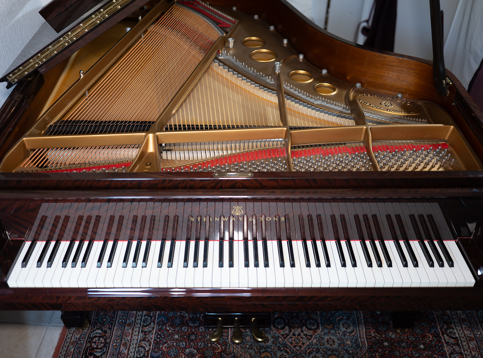 Steinway keyboard and interior